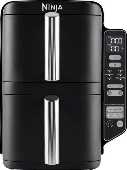Ninja Double Stack Airfryer XXL - 7.6 Liter - Dubbele Gestapelde Lades - 6 Programma's - Inclusief 2 Kookrekjes - SL300EU