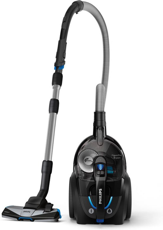 Philips Stofzuiger zonder Zak FC9741/09 - Alle Vloertypen - Sterke Zuigkracht - Met HEPA 13 Allergiefilter - Lang Snoer - Incl 4 Extra Mondstukken - Zwart
