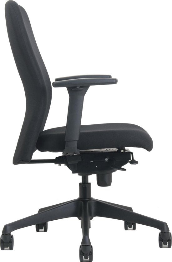 Office Hero® Pharaoh Ergonomische Bureaustoel - Bureaustoelen voor Volwassenen - Verstelbaar - Zwart - Stof - Gemonteerd geleverd