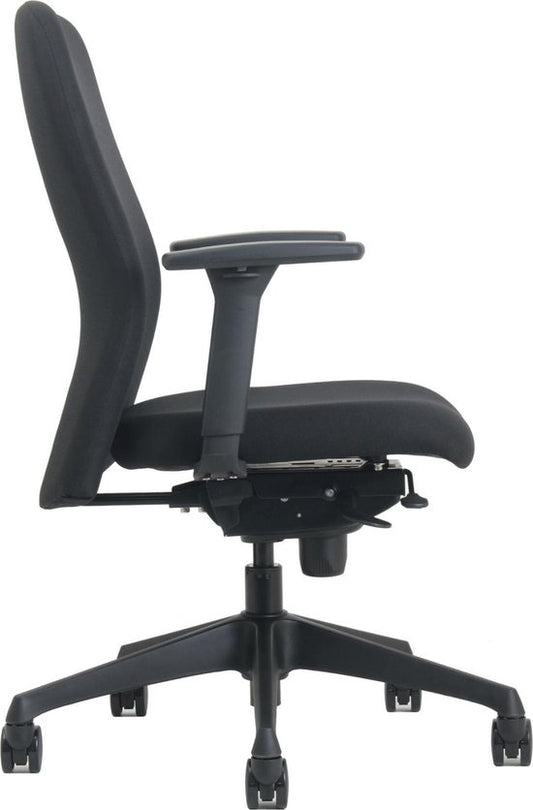 Office Hero® Pharaoh Ergonomische Bureaustoel - Bureaustoelen voor Volwassenen - Verstelbaar - Zwart - Stof - Gemonteerd geleverd
