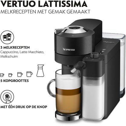 DE LONGHI Vertuo Lattisima ENV300.B Zwart