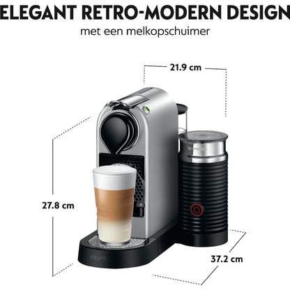 KRUPS Nespresso CitiZ &amp; Milk XN761B – Zilver