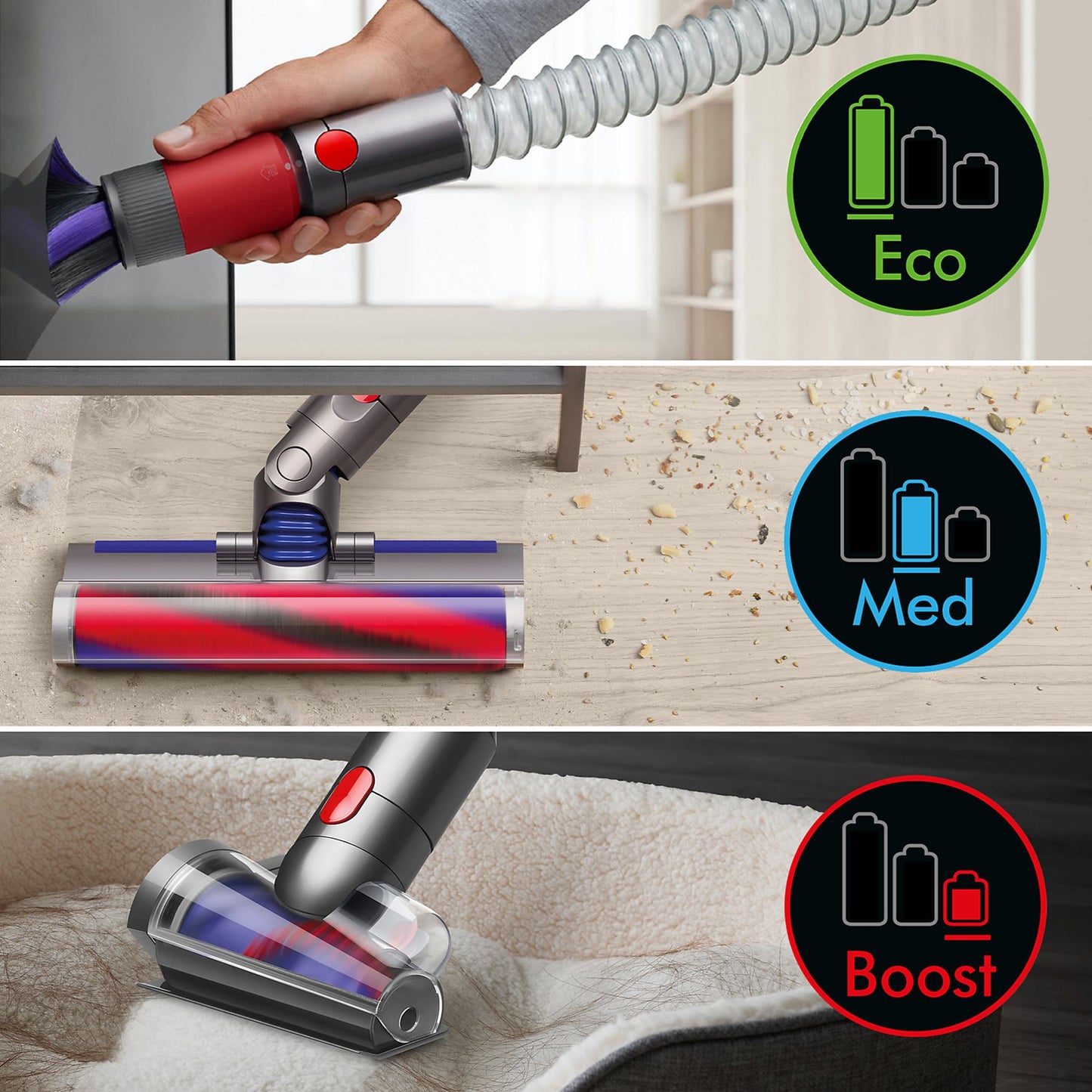 DYSON V12 Origin Steelstofzuiger incl. kruimelzuiger Nikkel