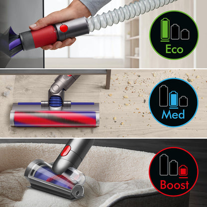 DYSON V12 Origin Steelstofzuiger incl. kruimelzuiger Nikkel