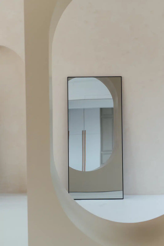 Finn Rechthoekige spiegel 180×80 cm – Zwart