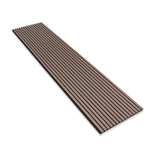 Akustisk vægpanel i lys valnød – 270 × 60 cm