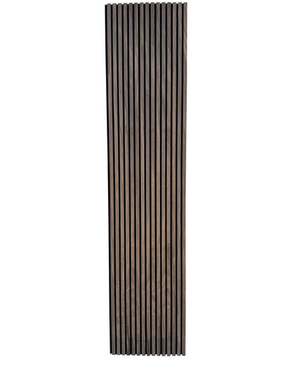Akustisk vægpanel i valnød – 270 × 60 cm