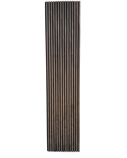 Akustisk vægpanel i valnød – 270 × 60 cm