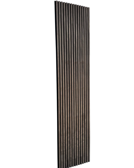 Akustisk vægpanel i valnød – 270 × 60 cm