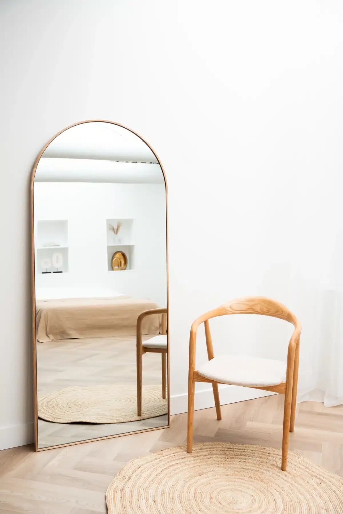 Maj Oak Boogspiegel Eikenhout 180×80 cm