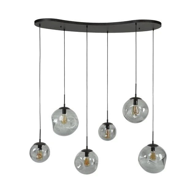 Mika 6-lichts Hanglamp Smoke