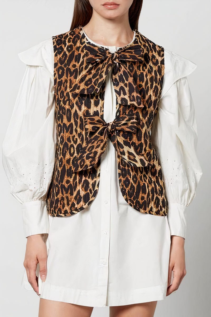 Gilet met luipaardprint voor lente/zomer - Olga