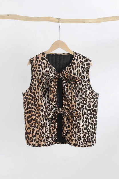 Gilet met luipaardprint voor lente/zomer - Olga