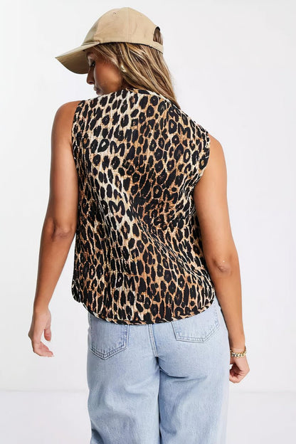 Gilet met luipaardprint voor lente/zomer - Olga