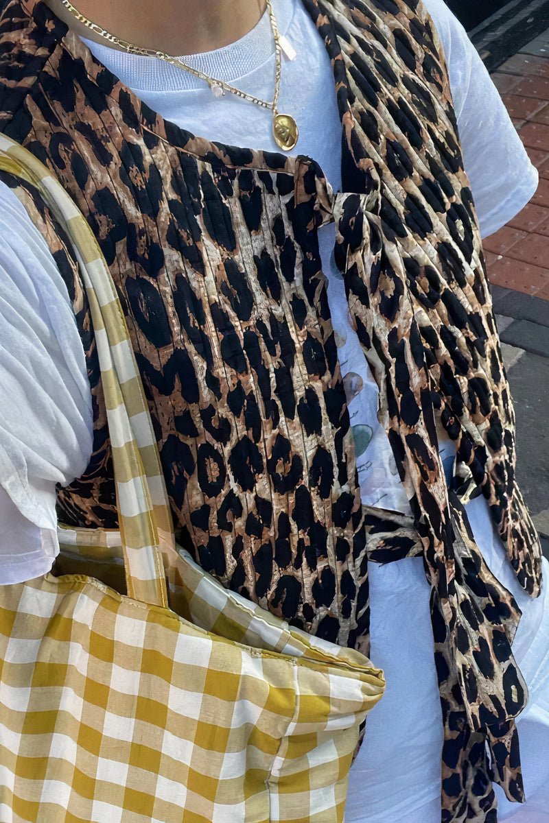 Gilet met luipaardprint voor lente/zomer - Olga