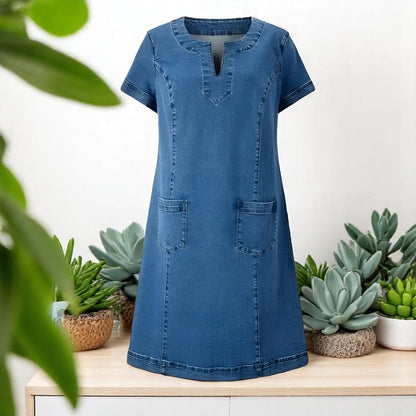 Claire™ | Denim Jurk