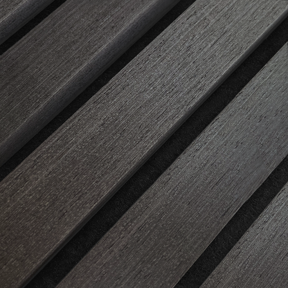 Akustikpanel i sort eg – 270 × 60 cm, ægte træfiner