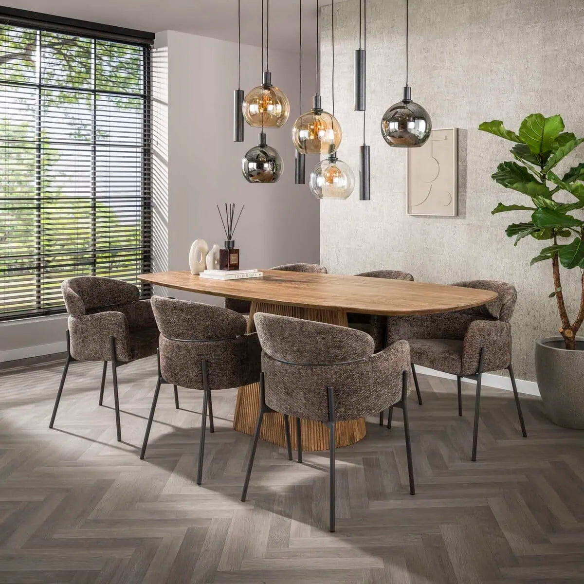 Tessio 9-lichts Hanglamp Multikleur glas