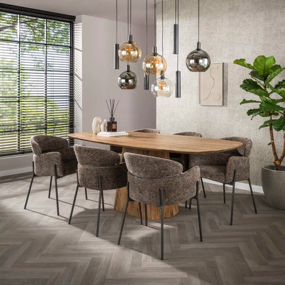 Tessio 9-lichts Hanglamp Multikleur glas