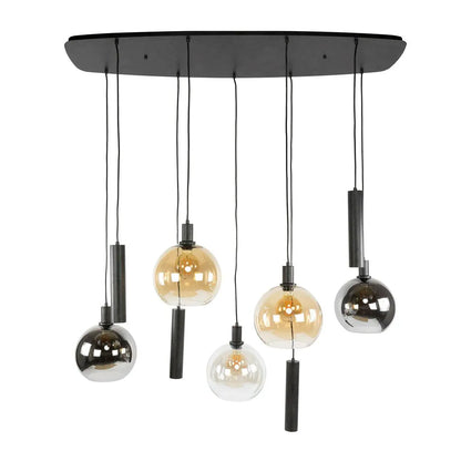 Tessio 9-lichts Hanglamp Multikleur glas