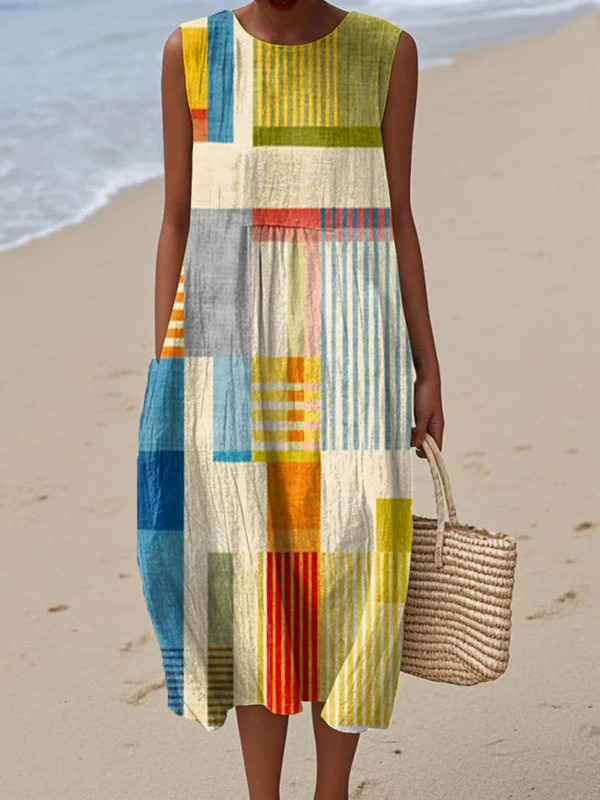 Eve™ Geometrische Midi Jurk