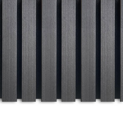 Akustikpanel i antracit – 240 × 60 cm, ægte træfiner