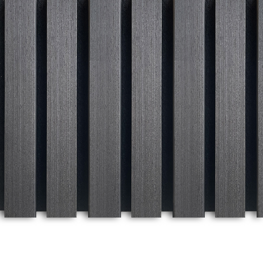 Akustikpanel i antracit – 240 × 60 cm, ægte træfiner