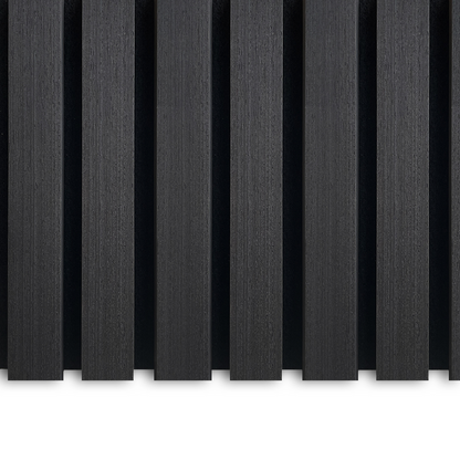 Akustikpanel i sort eg – 270 × 60 cm, ægte træfiner