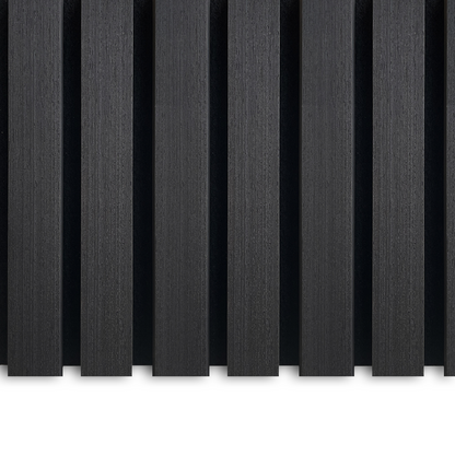 Akustikpanel i sort eg – 240 × 60 cm, ægte træfiner
