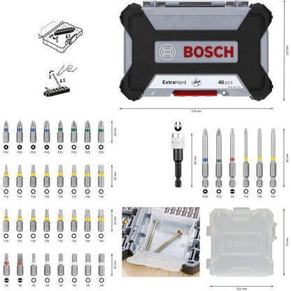 Coffret de 40 embouts Bosch Professional Pick and Click Extra Hard – photo 3