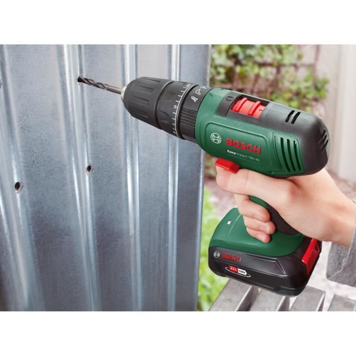 Perceuse à percussion Bosch EasyImpact 18V-40 – 2 batteries 2 Ah et coffret – photo 3