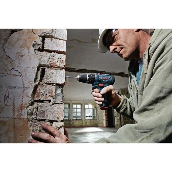 Perceuse-visseuse Bosch Professional GSR 12V-15 – 2 batteries 2 Ah et 10 accessoires – photo 4
