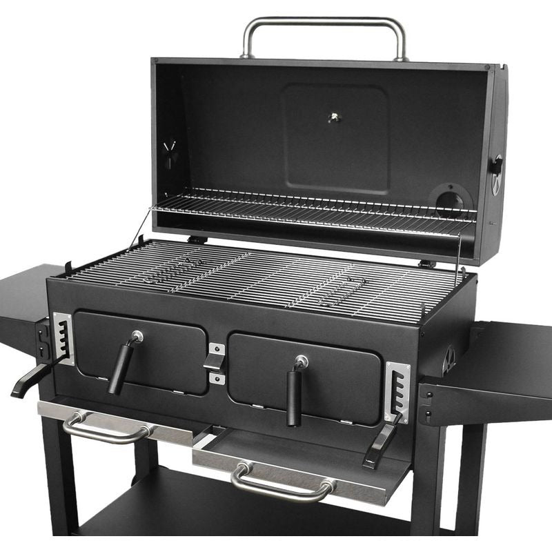 Barbecue Grill Charbon de Bois REVO Seville XL – Fumoir – Bac à Charbon Réglable