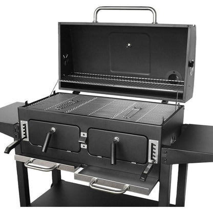 Barbecue Grill Charbon de Bois REVO Seville XL – Fumoir – Bac à Charbon Réglable