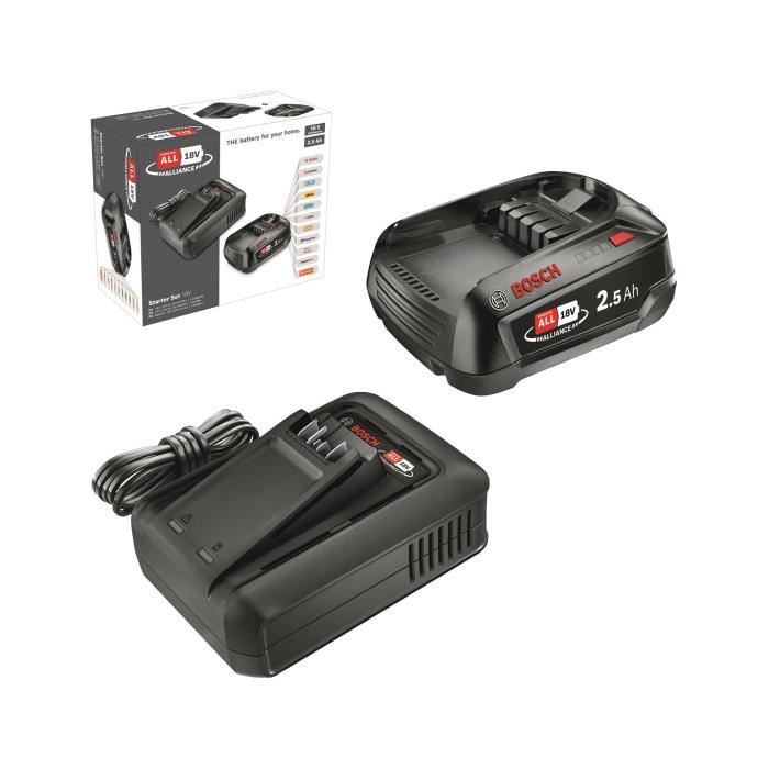 Pack batterie Bosch POWER FOR ALL 18V 2,5 Ah et chargeur AL18V-44 – photo 2