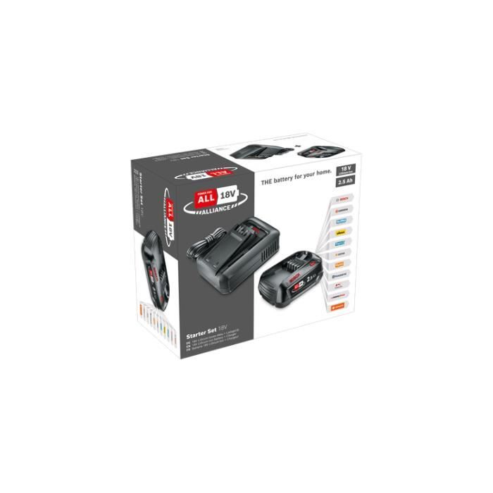 Pack batterie Bosch POWER FOR ALL 18V 2,5 Ah et chargeur AL18V-44 – photo 4