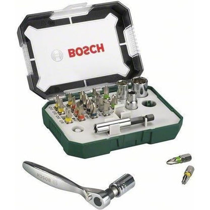 Coffret de vissage Bosch 26 pièces avec cliquet et douilles – photo 1