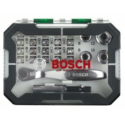 Coffret de vissage Bosch 26 pièces avec cliquet et douilles – photo 2