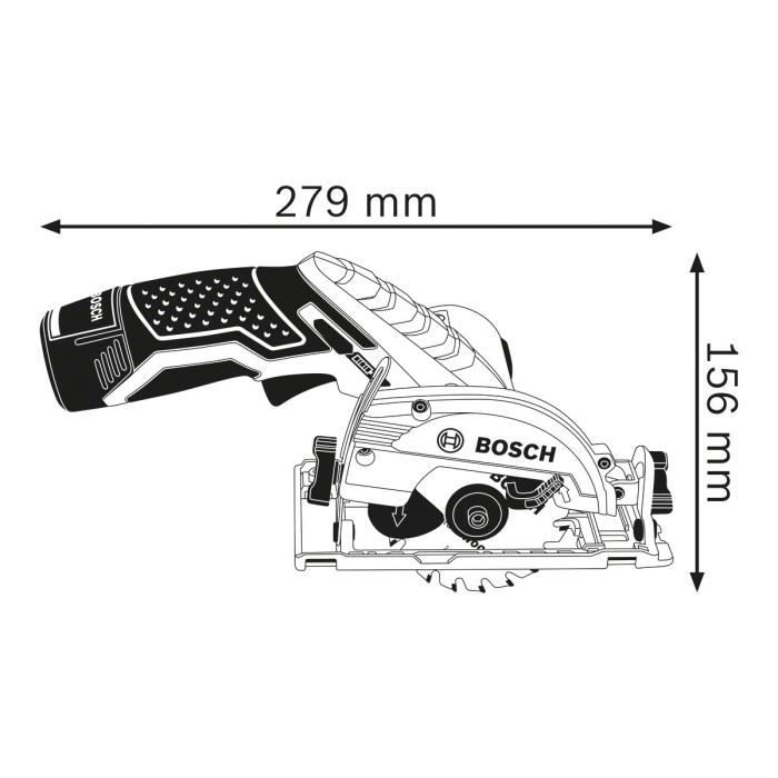 Scie circulaire Bosch Professional GKS 12V-26 – 2 batteries 3 Ah et L-BOXX – photo 6
