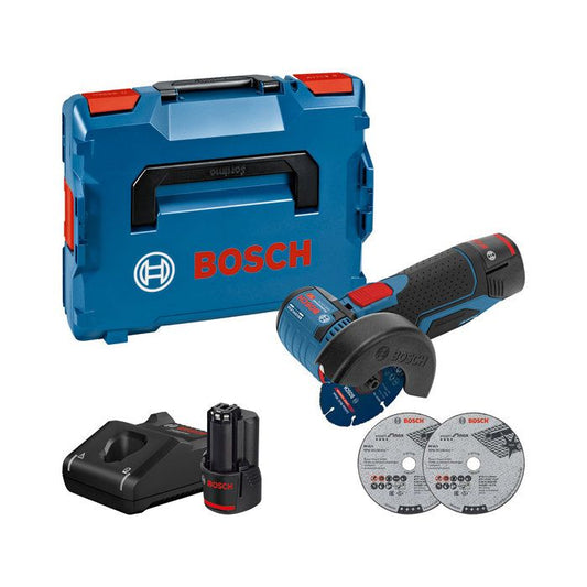 Meuleuse Bosch Professional GWS 12V-76 – 2 batteries 3 Ah et L-BOXX – photo 1