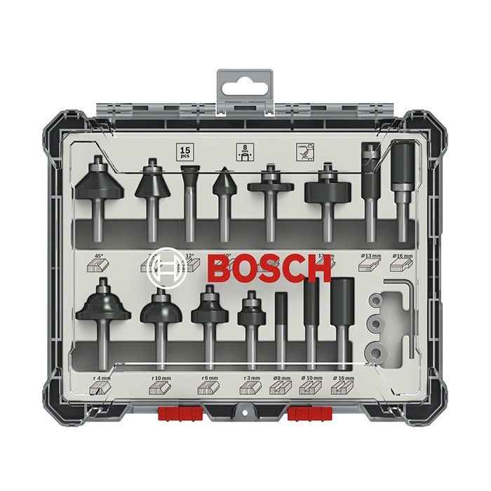 Coffret Bosch de 15 fraises mixtes à queue de 6 mm – photo 2