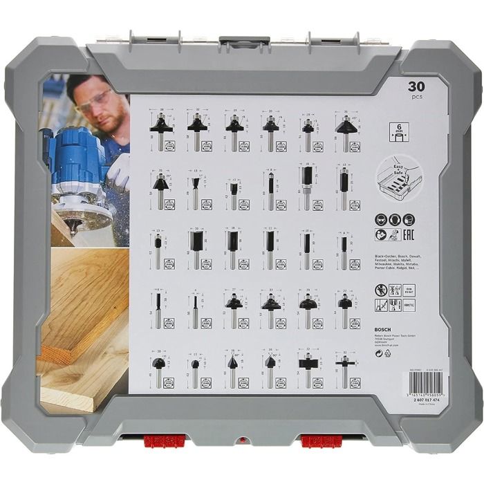 Coffret Bosch de 30 fraises mixtes à queue de 6 mm – photo 3