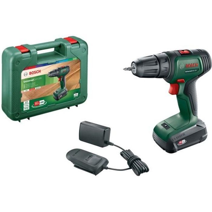 Perceuse-visseuse Bosch UniversalDrill 18V – batterie 1,5 Ah et coffret – photo 1