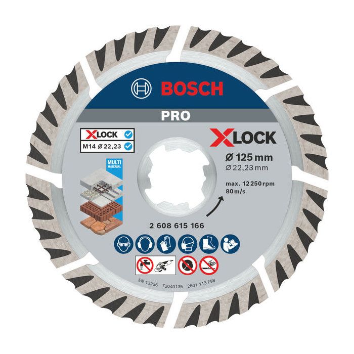Meuleuse Bosch Professional GWX 14-125 – 1 400 W et disque diamanté X-LOCK – photo 2