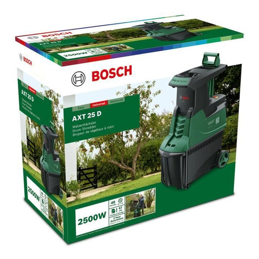 Broyeur de végétaux Bosch AXT 25 D – branches jusqu’à 40 mm – photo 2