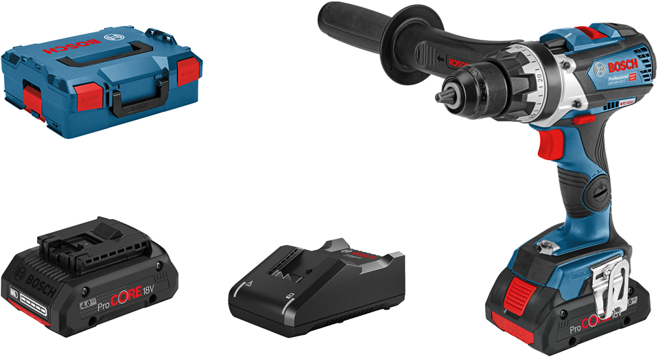 Bosch Blauw GSR 18V-110 C – 18V Li-Ion accu boor-/schroefmachine set (2×4.0Ah accu)