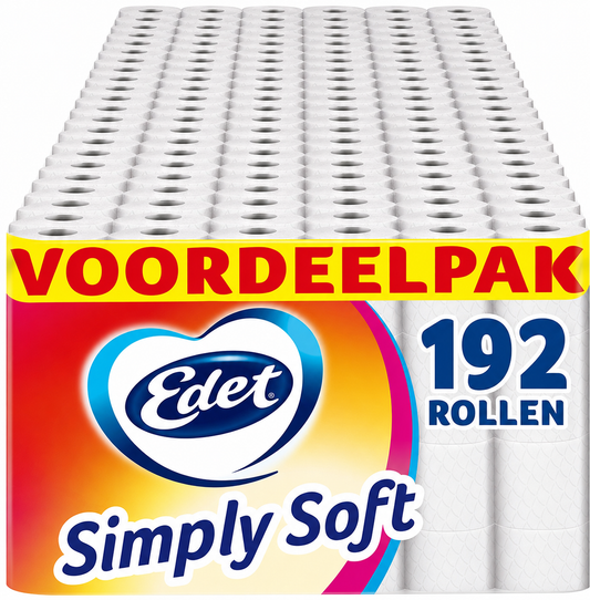 Edet Simply Soft Toiletpapier - 192 rollen - Voordeelverpakking