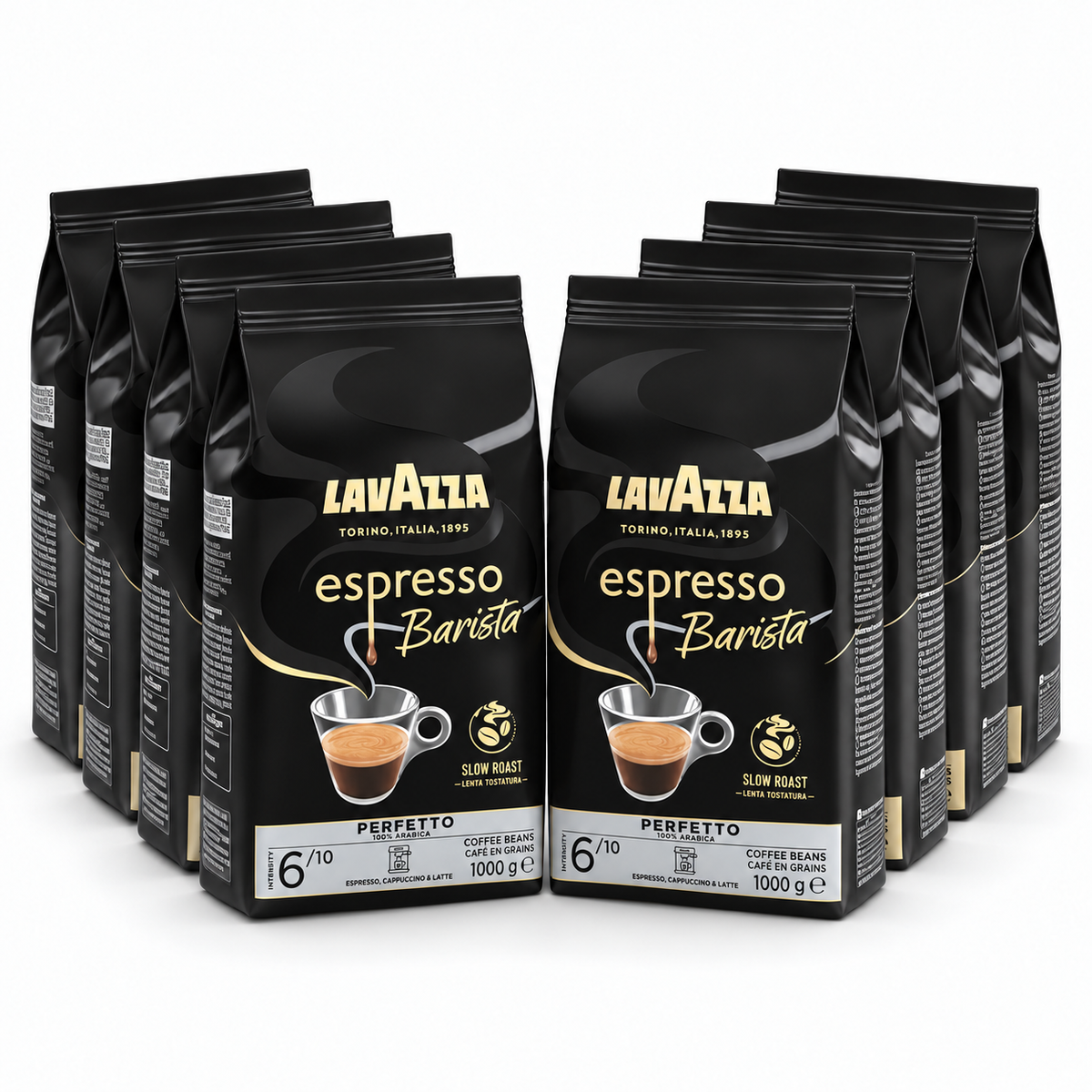 Lavazza Espresso Barista Perfetto Coffee Beans – 8 × 1kg Bundle