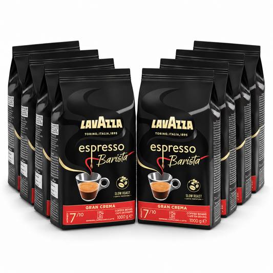 Lavazza Espresso Barista Gran Crema Coffee Beans – 8 × 1kg Bundle