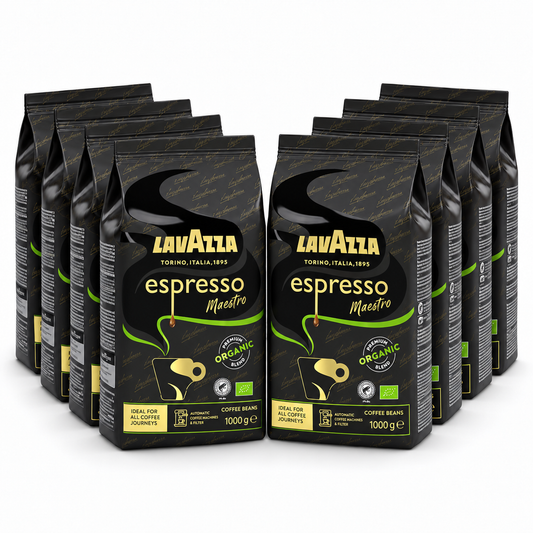 Lavazza Espresso Maestro Organic Coffee Beans – 8 × 1kg Bundle